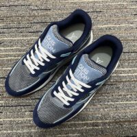 Louis Vuitton Unisex Run Away Sneaker Blue Mesh Suede Calf Leather Monogram Flowers (5)