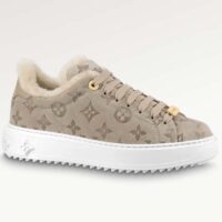 Louis Vuitton Women LV Time Out Sneaker Monogram Embossed Suede Calf Leather Shearling (7)