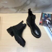 Louis Vuitton Women Shoes LV Beaubourg Ankle Boot Black Calf Leather 4 cm Heel (9)