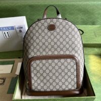 Gucci Unisex Backpack Interlocking G Beige Ebony GG Supreme Canvas (1)