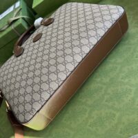 Gucci Unisex Business Case Interlocking G Beige Ebony GG Supreme Canvas (1)