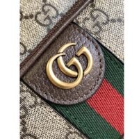 Gucci Unisex Ophidia Mini Bag Beige Ebony GG Supreme Canvas Brown Leather (2)