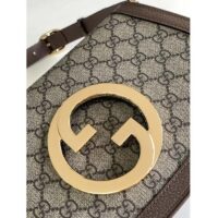 Gucci Women GG Blondie Mini Shoulder Bag Beige Ebony GG Supreme Canvas (1)