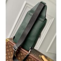 Louis Vuitton LV Unisex Avenue Sling Bag Dark Green Epicea Taiga Cowhide Leather (1)