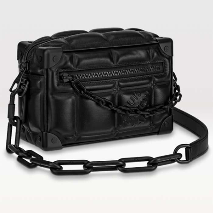 Louis Vuitton LV Unisex Mini Soft Trunk Bag Black Puffy Damier Soft Calf