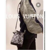 Louis Vuitton LV Unisex Nano Noé Gray Monogram Jacquard Denim Cowhide Leather (3)