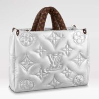 Louis Vuitton LV Unisex OnTheGo GM Tote Silver Recycled Metallic Nylon Econyl (1)