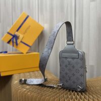 Louis Vuitton LV Unisex Outdoor Sling Bag Gunmetal Gray Monogram Coated Canvas (1)