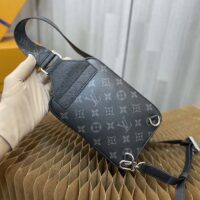 Louis Vuitton LV Unisex Outdoor Sling Bag Taigarama Noir Black Monogram Coated Canvas (6)