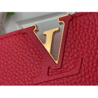 Louis Vuitton LV Women Capucines BB Handbag Rose Pink Taurillon Leather (7)