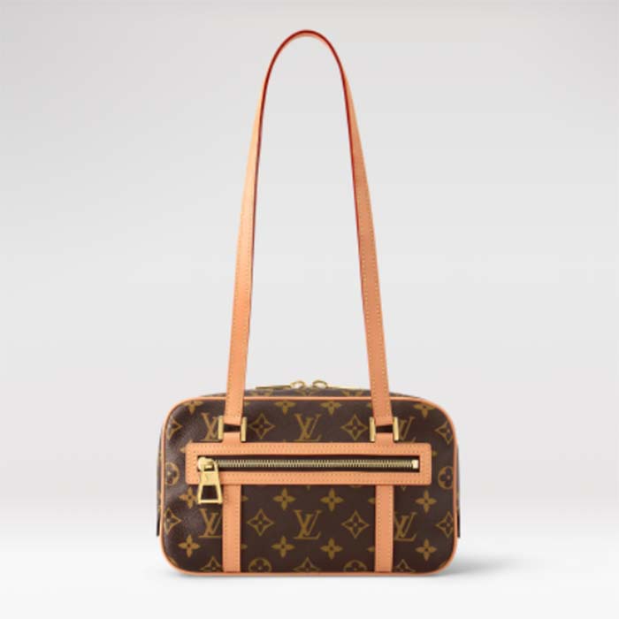 Louis Vuitton LV Women Cité Handbag Monogram Coated Canvas Cowhide Leather