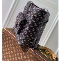 Louis Vuitton LV Women Neverfull MM Tote Bag Black Monogram Coated Canvas (1)