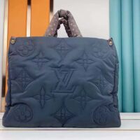 Louis Vuitton LV Women OnTheGo MM Tote Black Recycled Nylon Econyl (6)