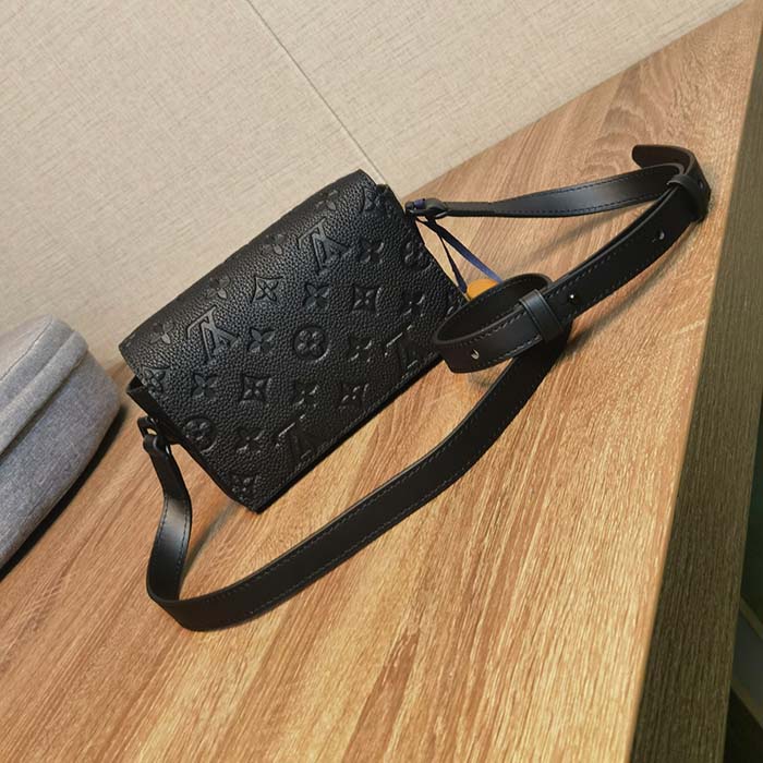 Louis Vuitton LV Women Steamer Wearable Wallet Black Embossed Cowhide Leather (8)