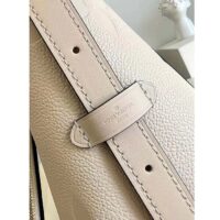 Louis Vuitton Women LV CarryAll PM Handbag Crème Beige Embossed Supple Grained Cowhide (7)