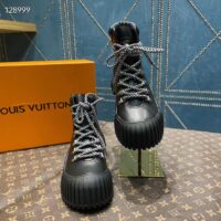 Louis Vuitton Women LV Ruby Flat Ranger Black Calf Leather Bicolor Laces Rubber (5)