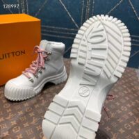 Louis Vuitton Women LV Ruby Flat Ranger White Calf Leather Bicolor Laces Rubber (11)