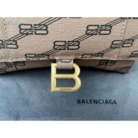 Balenciaga Women Hourglass Small Handbag Beige Brown BB Monogram Coated Canvas (5)