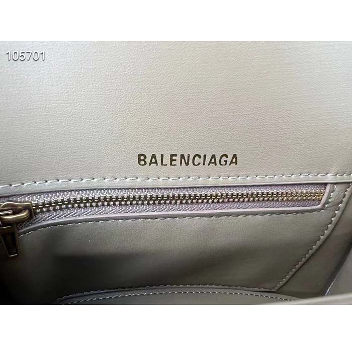 Balenciaga Women Hourglass Small Handbag Beige Brown BB Monogram Coated Canvas (2)