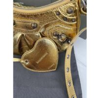 Balenciaga Women Le Cagole XS Shoulder Bag Gold Metallized Arena Lambskin (2)