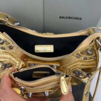 Balenciaga Women Le Cagole XS Shoulder Bag Gold Metallized Arena Lambskin (2)