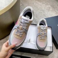 Chanel Women CC Sneakers Fabric & Suede Calfskin Multicolor 1 Cm Heel (7)