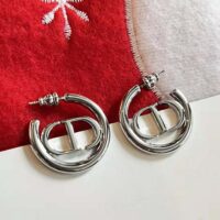 Dior Women 30 Montaigne Earrings Silver-Finish Metal (1)