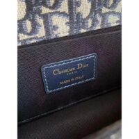 Dior Women CD 30 Montaigne East-West Bag Chain Blue Oblique Jacquard (4)