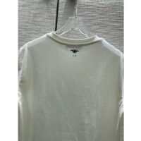 Dior Women CD ‘C’est Non Non Non Et Non’ T-Shirt Ecru Cotton Jersey Linen (1)