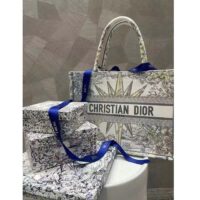 Dior Women CD Large Book Tote White Multicolor Rêve D’Infini Embroidery (10)