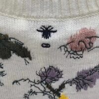 Dior Women CD Sweater Ecru Cashmere Knit Multicolor Dior Jardin Botanique Motif (2)