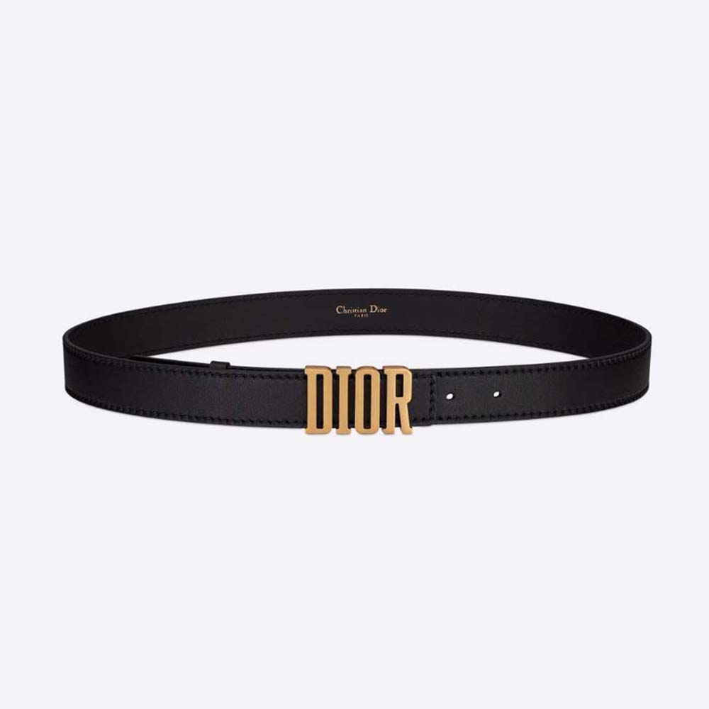 Dior Women D-Fence Belt Black Smooth Calfskin 30 MM