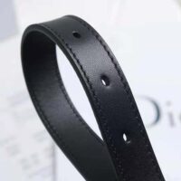 Dior Women D-Fence Belt Black Smooth Calfskin 30 MM (1)