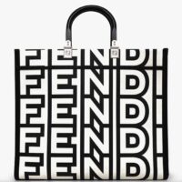 Fendi FF Women Sunshine Medium Two-Tone Printed Leather Roma Capsule Shopper