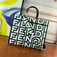 Fendi FF Women Sunshine Medium Two-Tone Printed Leather Roma Capsule Shopper (5)