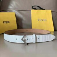 Fendi Men White Leather Belt (1)