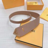 Fendi Women Beige Leather Belt (1)