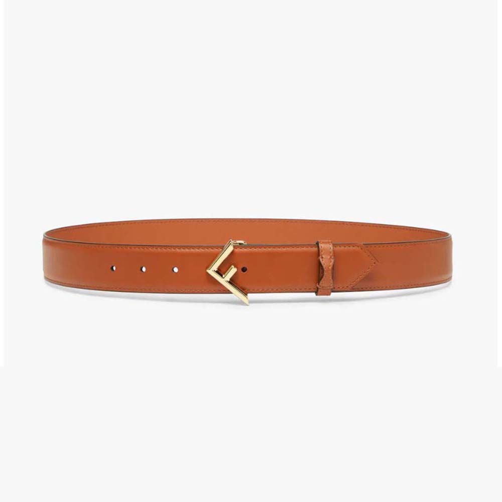 Fendi Women Brown Leather Belt