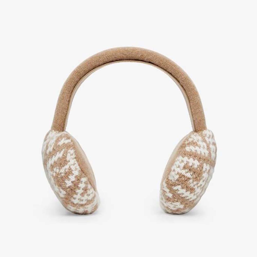 Fendi Women Dove Gray Cashmere Earmuffs