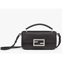 Fendi Women FF Baguette Phone Pouch Black Silk Pouch