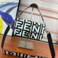 Fendi Women FF Baguette Two-Tone Leather Fendi Roma Capsule Bag (7)