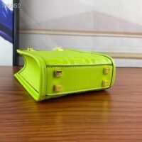 Fendi Women FF Mini Sunshine Shopper Acid Green Leather Mini Bag (9)