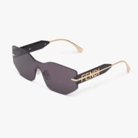 Fendi Women Fendigraphy Black Shield Sunglasses (1)