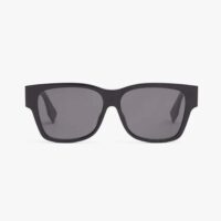 Fendi Women O’Lock Black Acetate Sunglasses with Logo in Crystals (1)