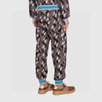 Gucci Men GG The North Face x Gucci Jogging Pants Logo Print Black Technical Jersey (3)