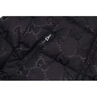 Gucci Men Jumbo GG Canvas Down Jacket Black Jumbo GG Nylon Canvas (6)