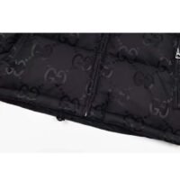 Gucci Men Jumbo GG Canvas Down Jacket Black Jumbo GG Nylon Canvas (6)