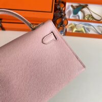 Hermes Women Mini Kelly 20 Bag Epsom Leather Gold Hardware-Pink (8)