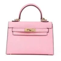 Hermes Women Mini Kelly 20 Bag Epsom Leather Gold Hardware-Pink (8)