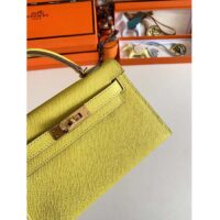 Hermes Women Mini Kelly 20 Bag Epsom Leather Gold Hardware-Yellow (8)